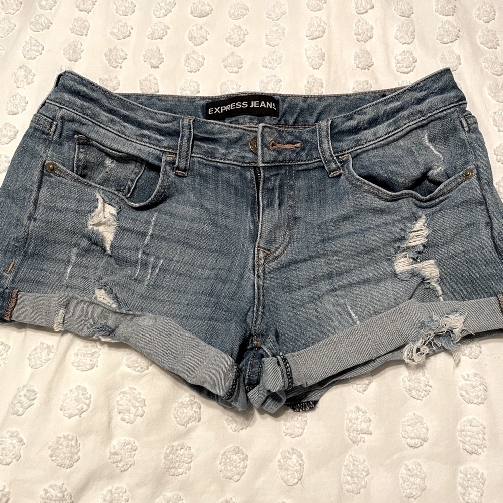 Express distressed Jean shorts